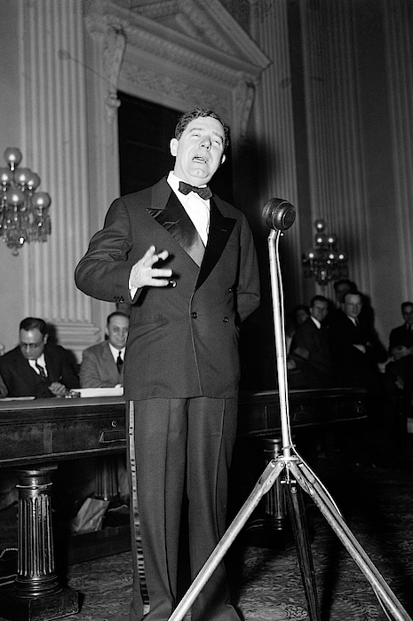 Huey Long Speaking Into Microphone - 1935 by War Is Hell Store Huey Long Speaking Into Microphone - 1935 by War Is Hell Store